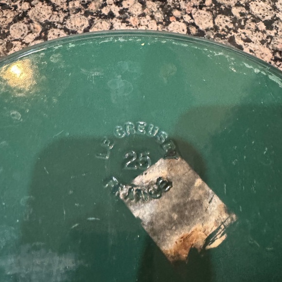 3.5 quarts Le Creuset Green Cast Iron Dutch Oven
